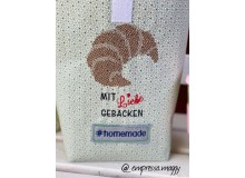 Stickdatei - Brot Liebe - Croissant Kreuzstich